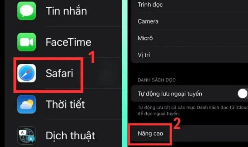 Xóa bộ nhớ đệm Facebook trên iPhone trên Safari
