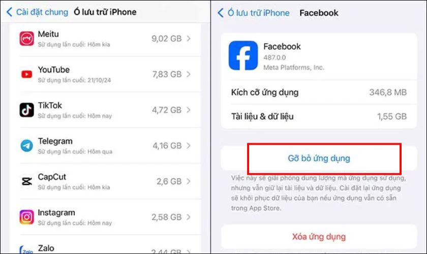 Xóa bộ nhớ đệm Facebook trên iPhone