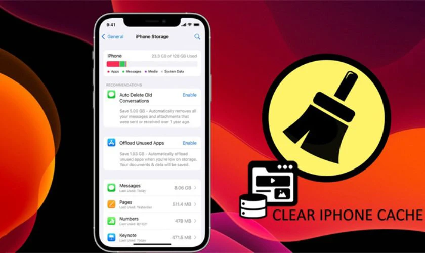 cach giai phong dung luong facebook tren iphone 9