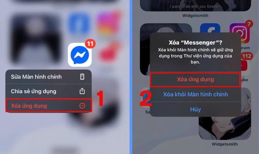cach giai phong dung luong messenger tren iphone 5