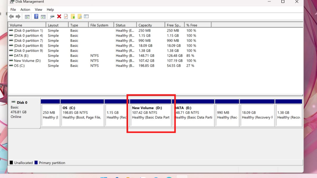 cach gop o cung win 11 11