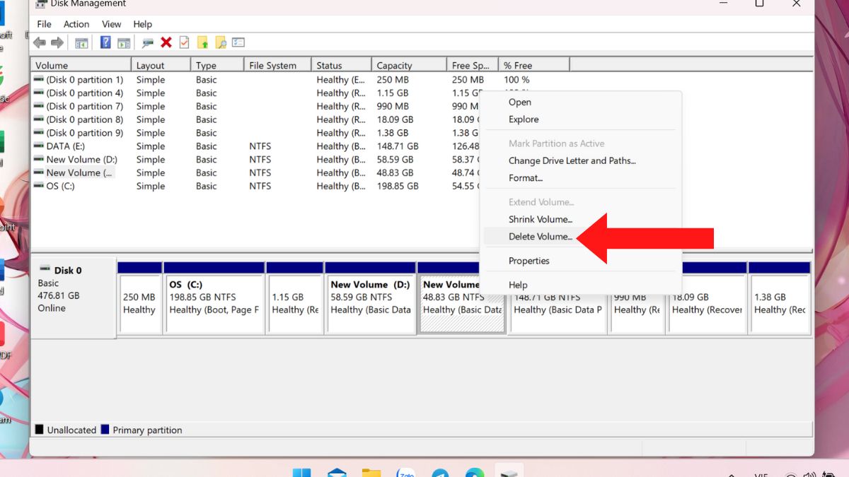 cach gop o cung win 11 5