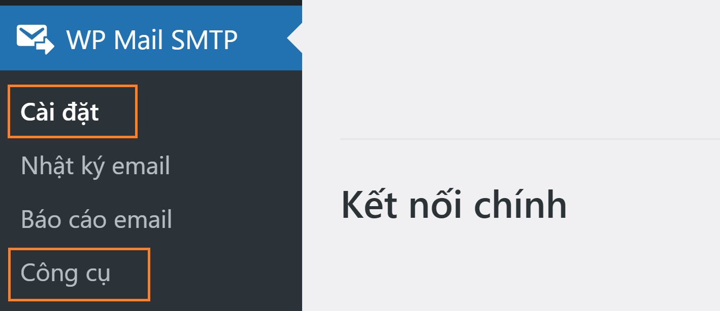cau hinh lai smtp o muc cai dat