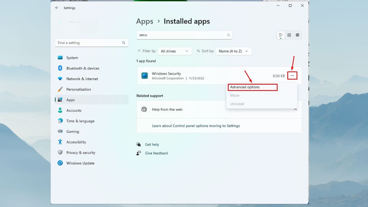 khong mo duoc windows security win 11 18