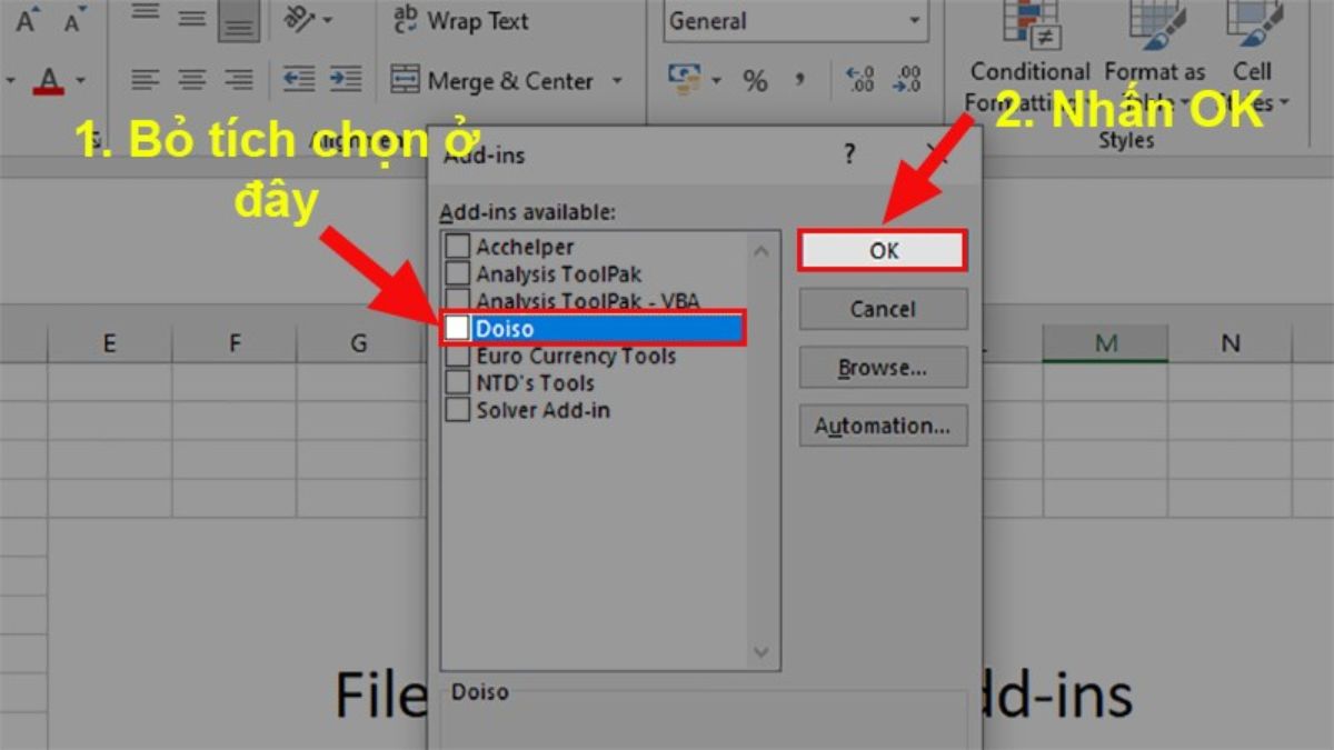 nut len xuong khong su dung duoc trong excel 4