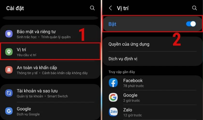 cach cai dinh vi giua 2 dien thoai 14