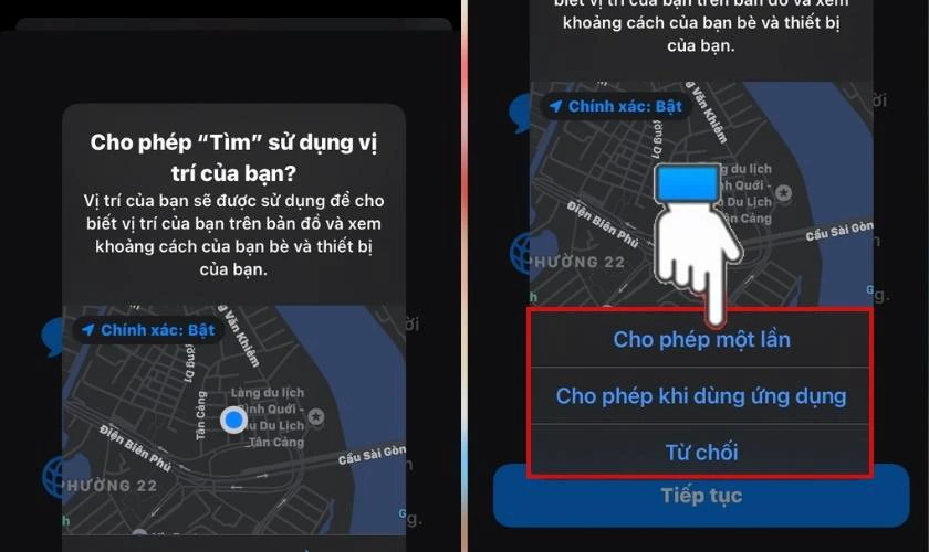 cach cai dinh vi giua 2 dien thoai 3