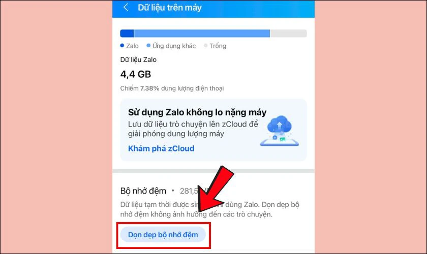 cach giai phong dung luong zalo tren iphone 2