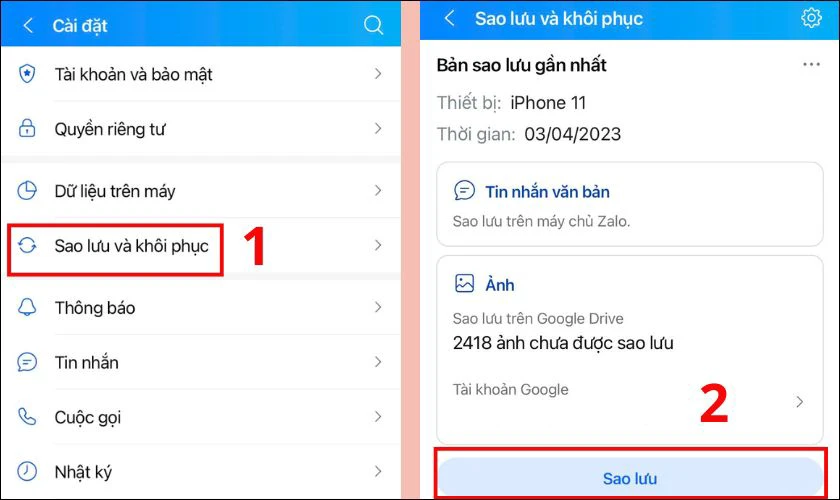 cach giai phong dung luong zalo tren iphone 9