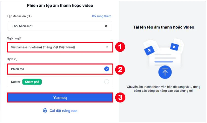 chuyen file ghi am thanh van ban 12
