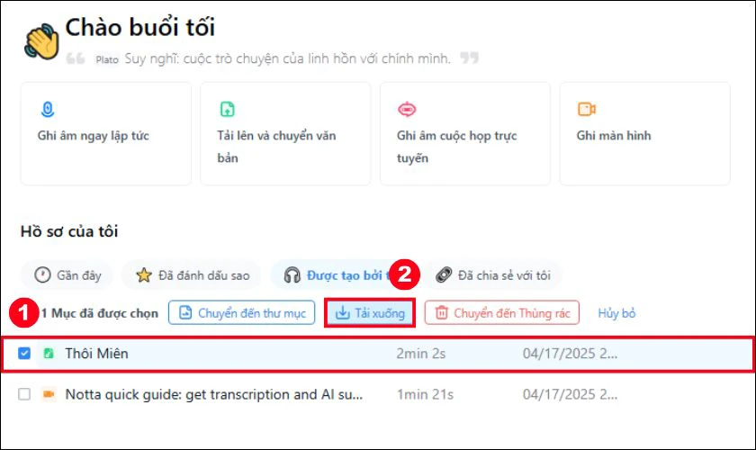 chuyen file ghi am thanh van ban 9