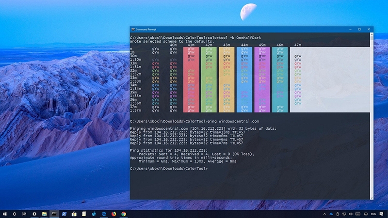 đổi màu Command Prompt