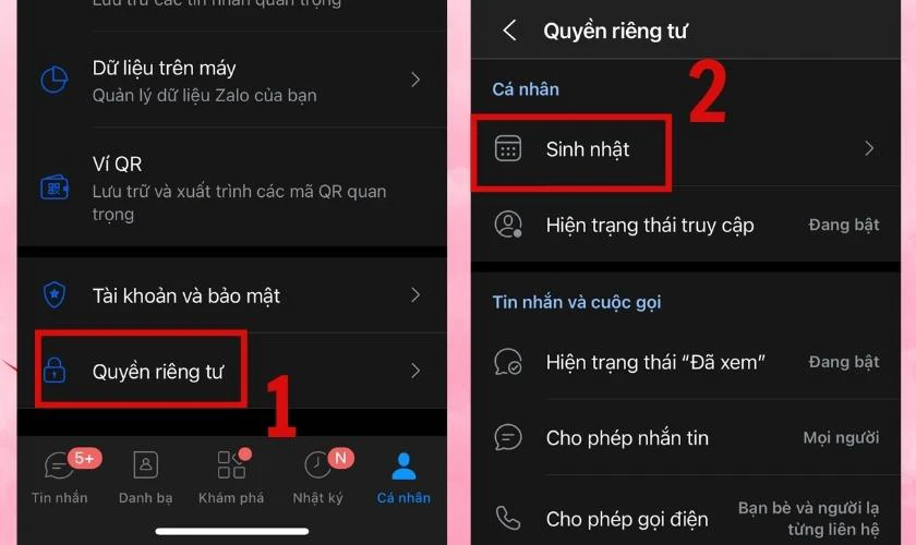 tat thong bao sinh nhat tren zalo 3